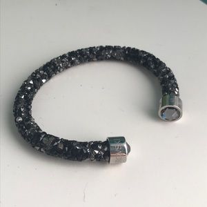 Swarovski Crystaldust Black Crystal Cuff Bracelet